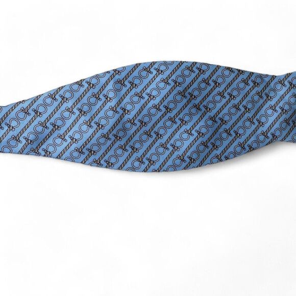 Southern Tide Geometric Horse Bit Print Bow Tie Blue Men's - Picture 7 of 7